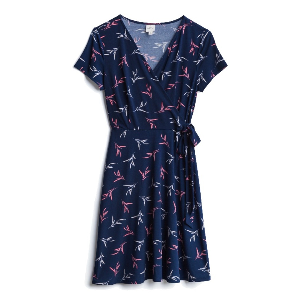 Kaileigh arnett faux wrap knit dress